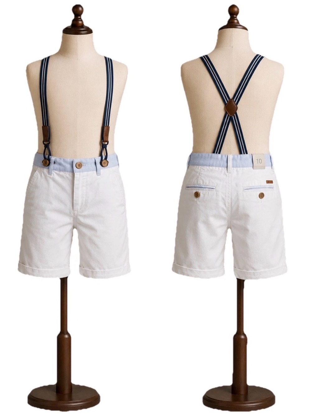Zara-Boys Suspender Shorts Size 10 New With Tags Classic Dress Shorts